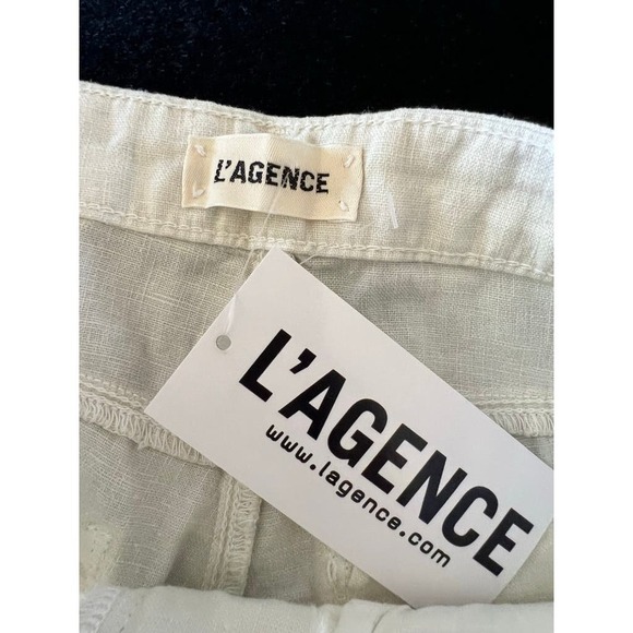 L'Agence Sada Linen Pants in Ivory - Picture 11 of 12